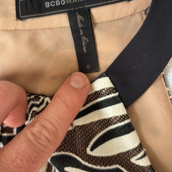 BCBG Maxazria Halter Mosaic Mesh Mini Dress - Picture 7 of 16